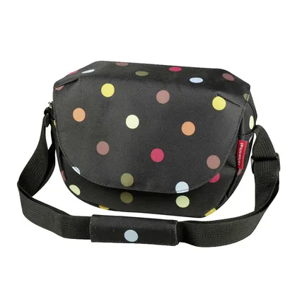 KLICKfix Taška na riadidlá FUNBAG DOTS, Čierna/Sivá/Žltá/Modrá/Červená/Hnedá