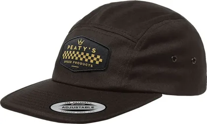 Šiltovka Peaty's Pubwear 5 Panel Cap - Checker - Black