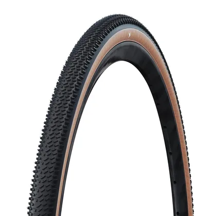 Plášť G-ONE R 700x35C (35-622) 67EPI 445g TLE Evo V-Guard Super Race Addix Race hnedý bok skladací