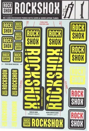 Sada nálepiek RockShox 30/32/RS1 NE01 Yellow