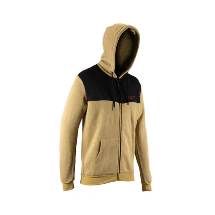 LEATT mikina na zips Tech, Brass Brown