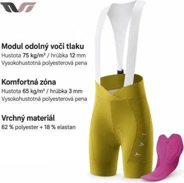 Cyklistické Rockbros dámske nohavice s trakmi, veľ.S