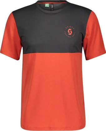 Pánsky dres Scott Trail Flow DRI, krátky rukáv, Fiery Red/Dark Grey, M