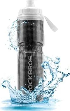 Cyklofľaša termo RockBros, čierna, 670 ml, polypropylén PP5