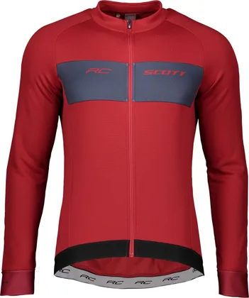 Pánsky dres Scott RC Warm, dlhý rukáv, Wine Red/Blue Nights