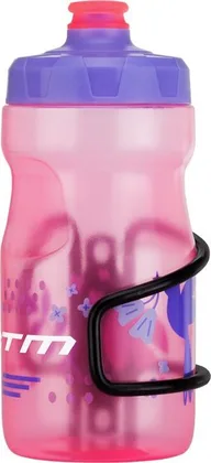 Fľaša s košíkom CTM Kaito 0,4 l - ružová