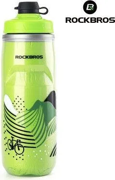 Cyklofľaša termo RockBros, zelená, 620 ml, polypropylén PP5