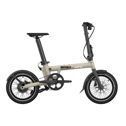 UTO Skladací elektrobicykel PRO16 2025 Satin Taupe, Sivá/Modrá