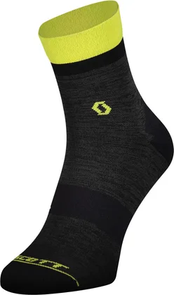 Ponožky Scott Trail Quarter, Dark Grey/Sulphur Yellow