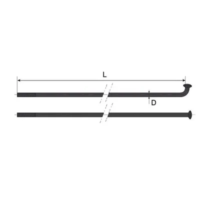 Špice Inox Plus 2/260 čierne OEM 10ks