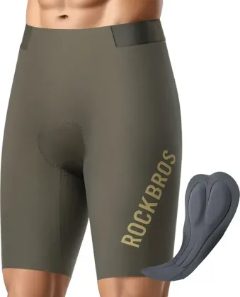 Pánske cyklistické kraťasy Rockbros s vložkou, bezšvové, čierne