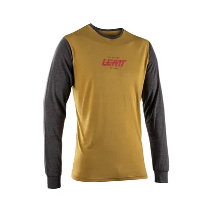 LEATT tričko dlhý rukáv Tech, Brass Brown