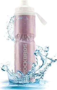 Cyklofľaša termo RockBros, ružová, 670 ml, polypropylén PP5