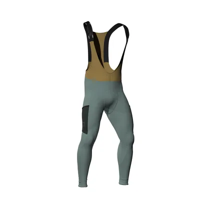 LEATT cyklistické dlhé gate Bib Long MTB ThermaFlow 4.0, Mist Green