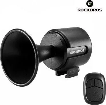 Zvonček RockBros elektrický, 120 dB,, čierny. V cene výrobku je zahrnutý recykl.pop.pre SR v sume 0,1248 €/kg.