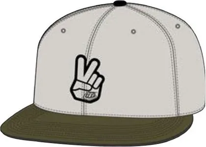 Šiltovka TLD Flat Bill Snapback Peace Vintage White / Olive