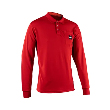 LEATT Polo tričko Team dlhý rukáv, Chili Red