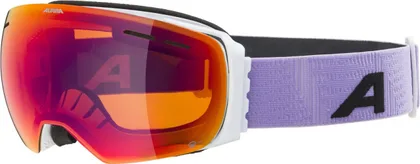 ALPINA Lyžiarske okuliare GRANBY bielo fialové Q-LITE rainbow