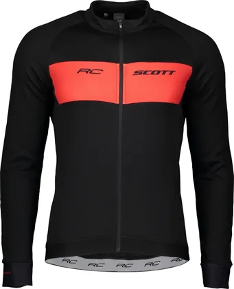 Pánsky dres Scott RC Warm, dlhý rukáv, Black/Fiery Red