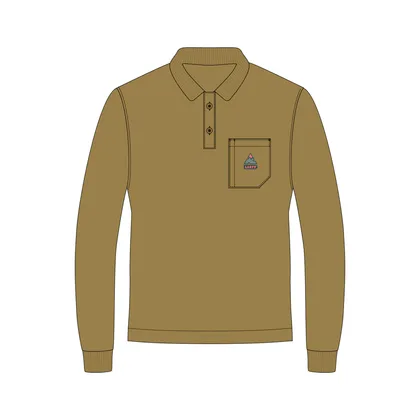 LEATT Polo tričko Team dlhý rukáv, Brass Brown