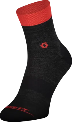 Ponožky Scott Trail Quarter, Dark Grey/Fiery Red