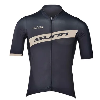 SUNN Cyklistický dres krátky rukáv, Pánsky, čierny, Čierna