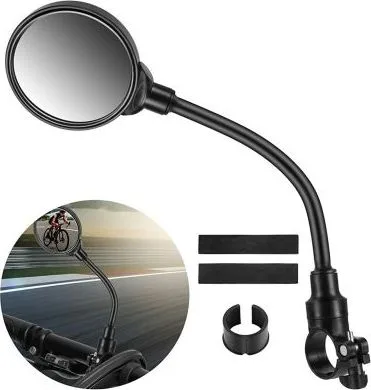 Zrkadlo RockBros spätné flexibilné, dĺžka 373 mm, plast, čierne
