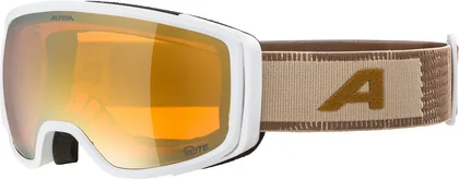 ALPINA Lyžiarske okuliare BIVIO white-earth matt Q-LITE gold