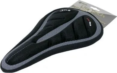 Poťah sedla Velo LiteTech, čierno/šedé - úzke
