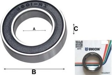 Ložisko CB-071 6801 2RS, 12x21x5 mm