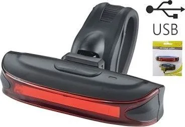 Svetlo zadné MPB 20 červených LED, 65 Lm 3F, USB nabíjanie, s USB káblom. V cene výrobku je zahrnutý recykl.pop.pre SR v sume 0,