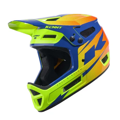 KENNY Cyklistická prilba DOWNHILL ELITE Navy Neon Yellow 2025 XS, Zelená/Žltá/Oranžová
