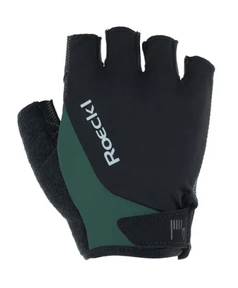 Roeckl cyklistické rukavice Basel 2, čierno-zelené (black/duck green)