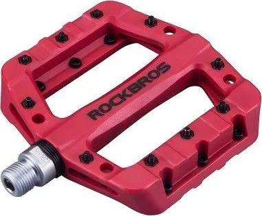 Pedál RockBros, PL,LSL Flat nylon, 9/16, červený