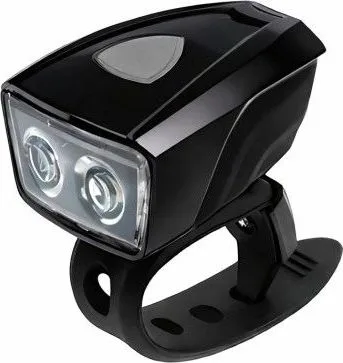Svetlo predné čierne MPB 2 biele 0,5 Watt LED, 3F, USB. V cene výrobku je zahrnutý recykl.pop.pre SR v sume 0,1248 €/kg.