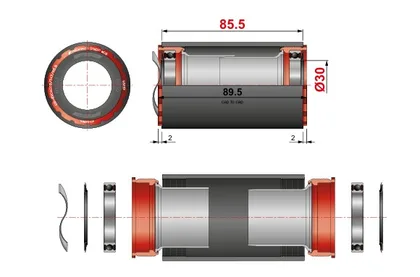 FSA stredové zloženie T47, 386EVO - 6002/85.5