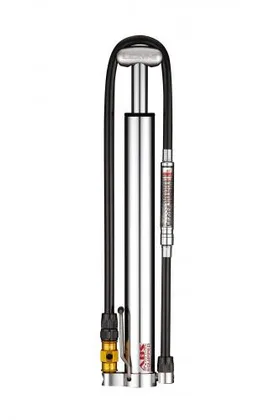 LEZYNE Pumpa Micro Floor Drive HVG s tlakomerom strieborná lesklá, manometer