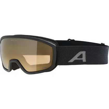 Alpina juniorské lyžiarske okuliare Scarabeo JR. black matt Q-LITE gold