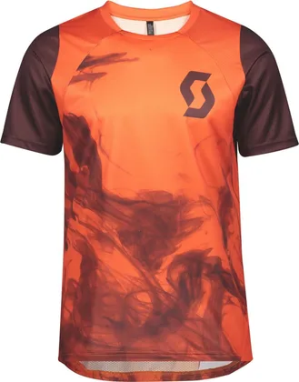 Pánsky dres Scott Trail Vertic, krátky rukáv, Orange Pumpkin/Maroon Red