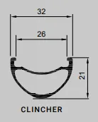 Novatec ráfik Crisp-C 26" duralový, 32 dier čierny - bez loga (OEM)