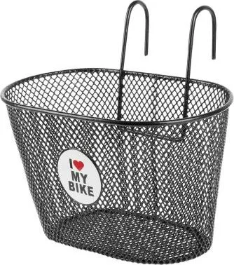 Košík predný oceľ, na detský bicykel, čierny
