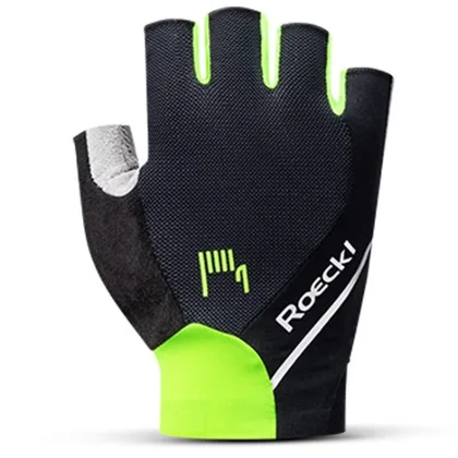Roeckl rukavice cyklistické Ivory 2 black/fluo yellow