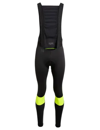Vaude cyklistické nohavice Kuro Warm Bib, pánske, neon yellow