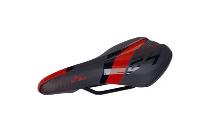 Sedlo CTM detské Willy, čierne, tmavo- červený pásik, 24''