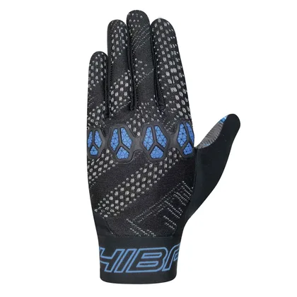 Chiba Detské cyklistické rukavice Trinity Youth BLACK-BLUE S, Čierna/Modrá