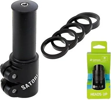 Adaptér SATORI 28,6 mm na predĺž.stĺpika vidlice, čierny