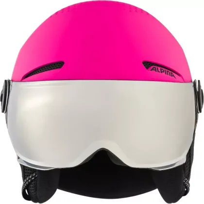 ALPINA Juniorská lyžiarska prilba ZUPO VISOR Q-LITE pink matt