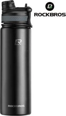 Fľaša termo nerezová RockBros, čierna, 650ml