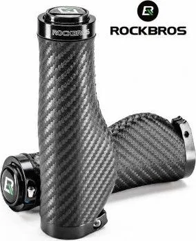 Rukoväť RockBros, skrutkovacia z PU kože, čierna