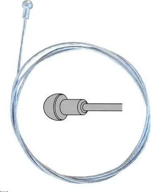 Lanko brzdové zadné 1800x1,6mm, 20 ks nerez cestné